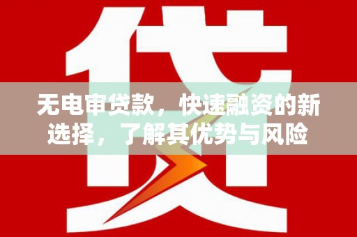 旺苍无电审贷款，快速融资的新选择，了解其优势与风险