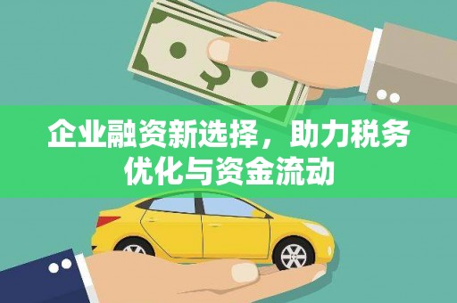 旺苍企业融资新选择，助力税务优化与资金流动