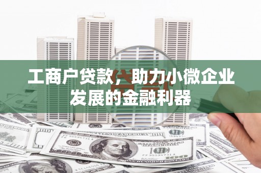 旺苍工商户贷款，助力小微企业发展的金融利器