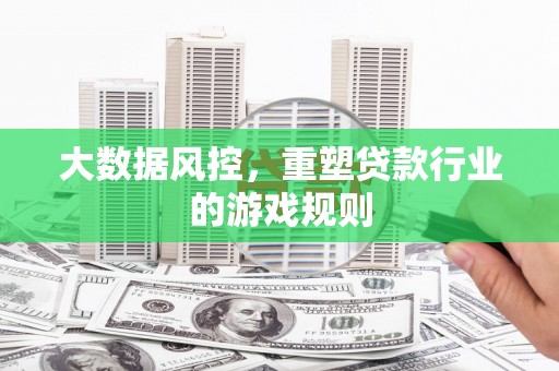 旺苍大数据风控，重塑贷款行业的游戏规则