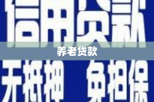 旺苍养老贷款