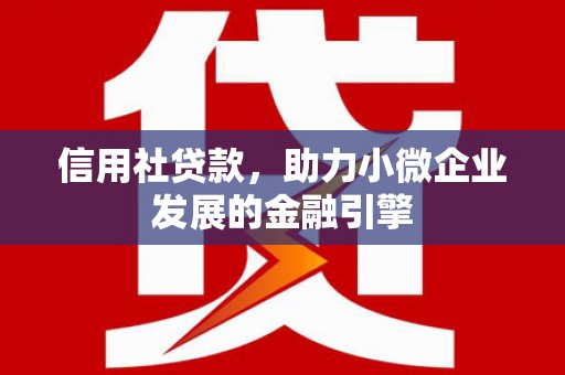 旺苍信用社贷款，助力小微企业发展的金融引擎