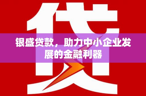 旺苍银盛贷款，助力中小企业发展的金融利器