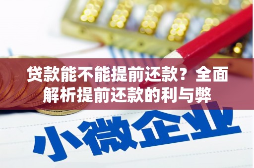 旺苍贷款能不能提前还款？全面解析提前还款的利与弊
