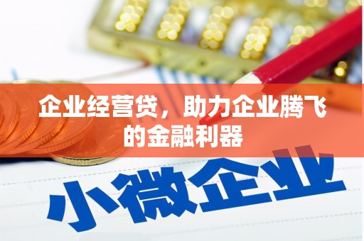 旺苍企业经营贷，助力企业腾飞的金融利器