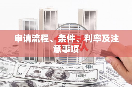 旺苍申请流程、条件、利率及注意事项