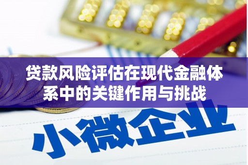 旺苍贷款风险评估在现代金融体系中的关键作用与挑战