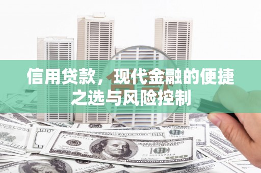 旺苍信用贷款，现代金融的便捷之选与风险控制