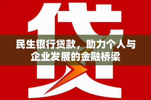 旺苍民生银行贷款，助力个人与企业发展的金融桥梁