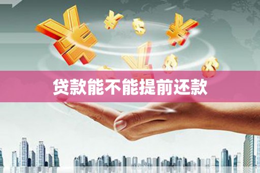 旺苍贷款能不能提前还款