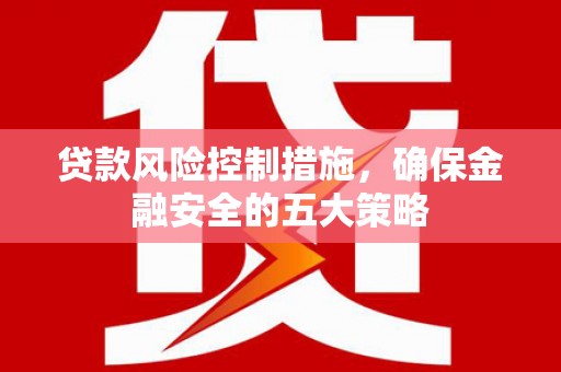 旺苍贷款风险控制措施，确保金融安全的五大策略