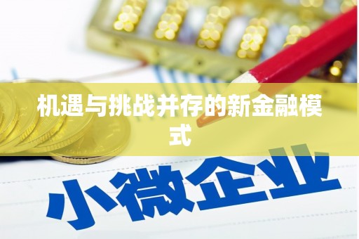 旺苍机遇与挑战并存的新金融模式