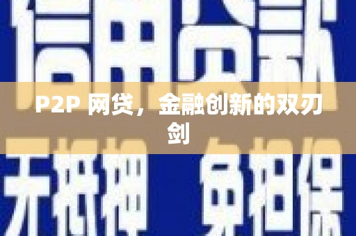 旺苍P2P 网贷，金融创新的双刃剑