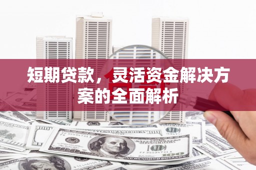 旺苍短期贷款，灵活资金解决方案的全面解析
