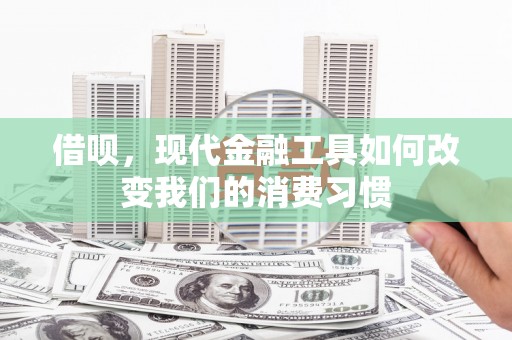 旺苍借呗，现代金融工具如何改变我们的消费习惯