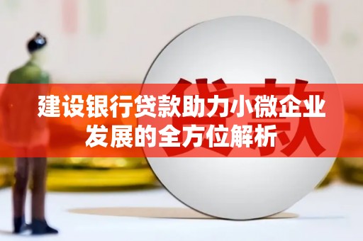 旺苍建设银行贷款助力小微企业发展的全方位解析
