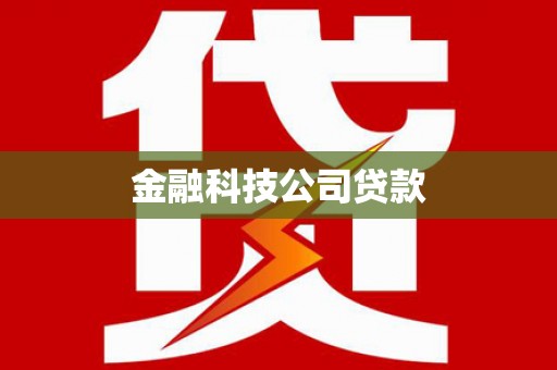 旺苍金融科技公司贷款